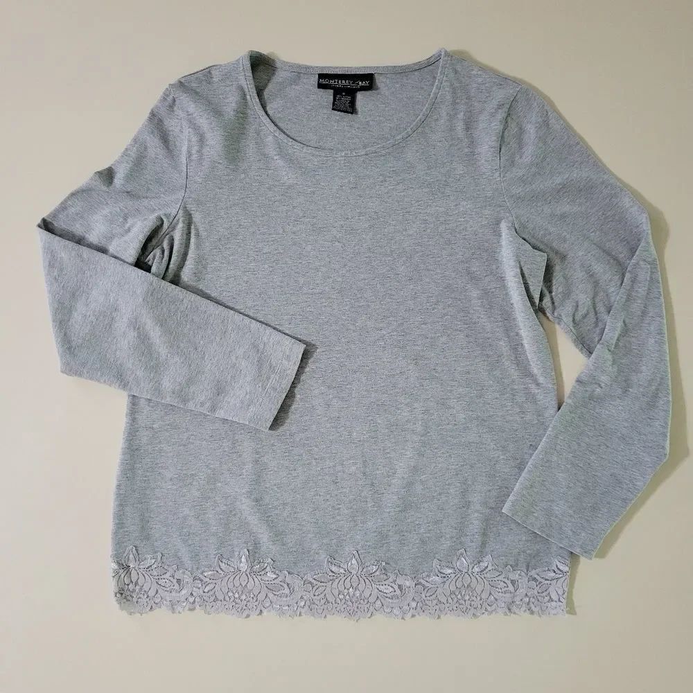 Monterey Bay Women's Gray Long Sleeve Top
